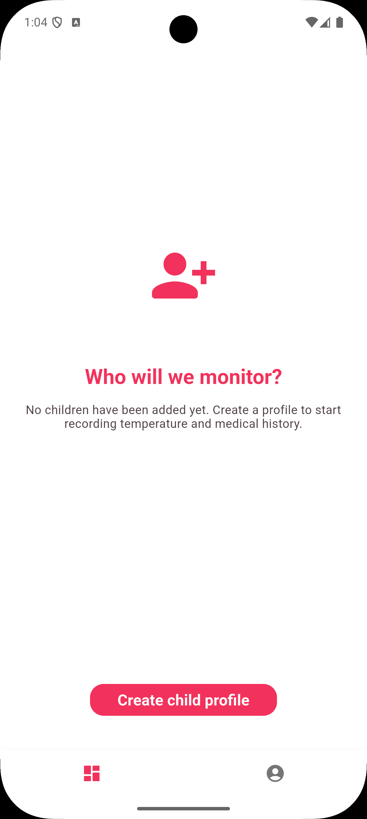 Child profiles screen